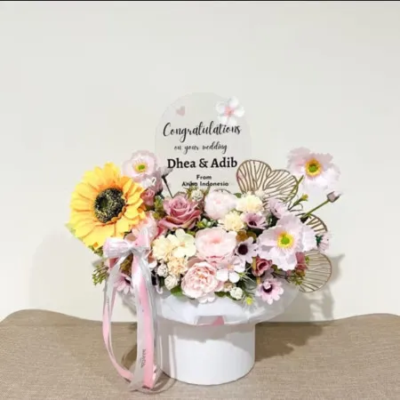 Bloom Box Akrilik Ucapan Wedding Kabupaten Purbalingga